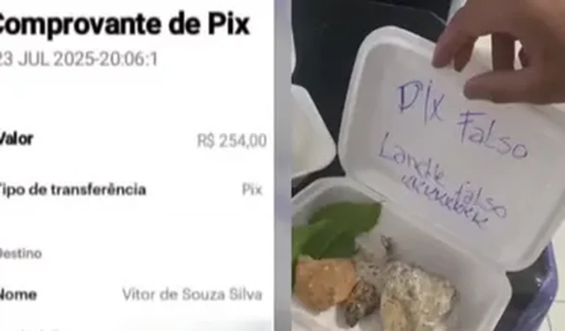 Lanchonete desconfia de golpe do PIX e envia pedra no lugar de sanduíche