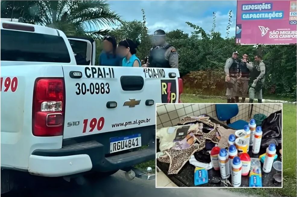 Quadrilha formada por mulheres é presa roubado loja em São Miguel dos Campos