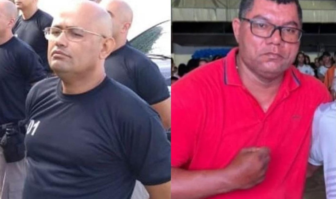 Sargento Oliveira (blusa escura) e Sargento Braulino (blusa vermelha) - Foto: Reprodução/Redes Sociais