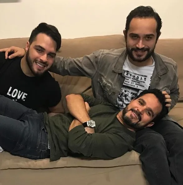 Wesley Camargo é um dos quatro filhos de Luciano Camargo — Nathan, Wesley e Luciano Foto: Instagram