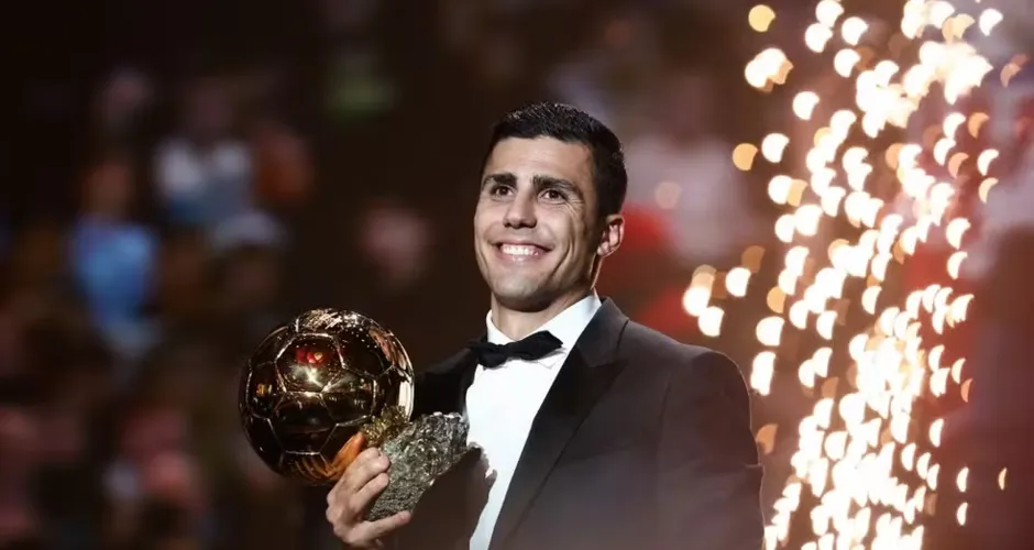 Rodri vence o prêmio da Bola de Ouro. Foto: AFP