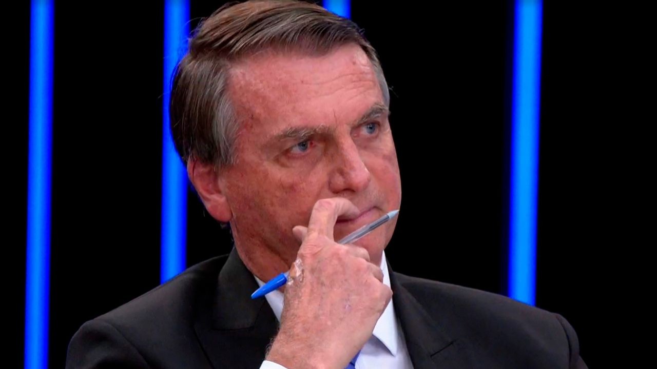 Bolsonaro durante entrevista no Jornal Nacional - Foto: Reprodução 