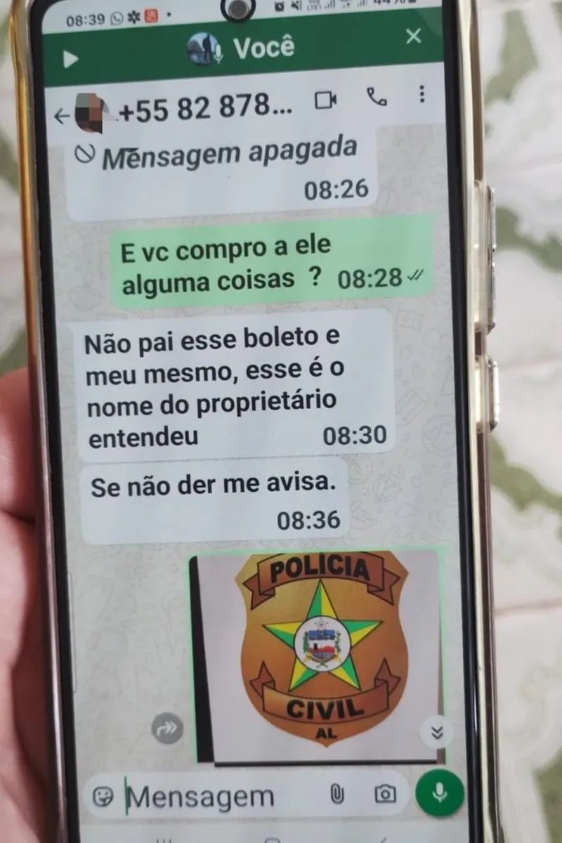 Criminoso se passa por filha de vítima para tentar aplicar golpe em Arapiraca