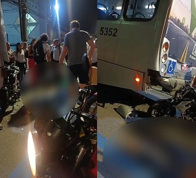 Motociclista morre em colisão com ônibus na Fernandes Lima