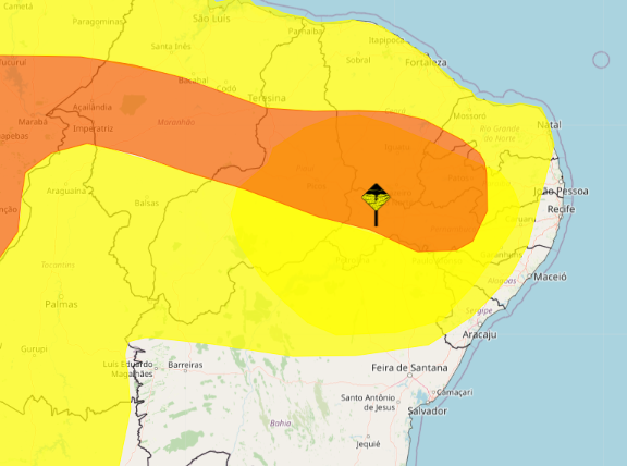 Alagoas está sob três alertas de perigo de chuvas intensas, diz Inmet