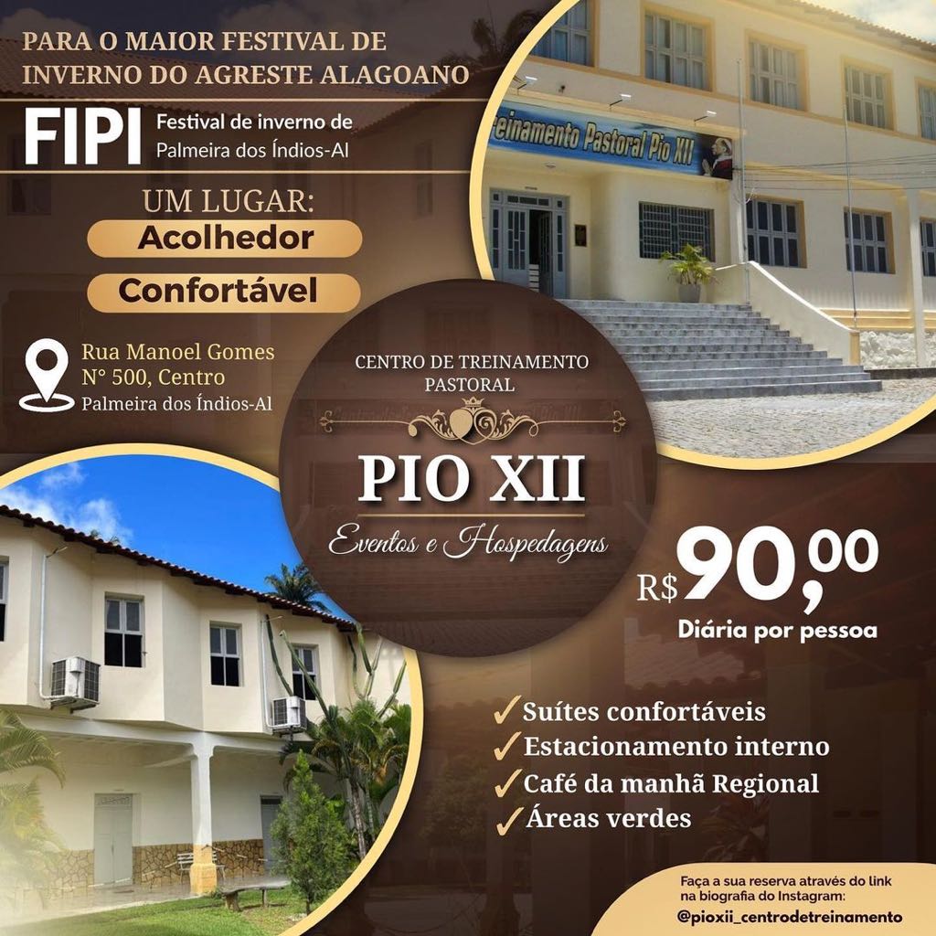 Centro de Treinamento Pio XII irá hospedar turistas no FIPI