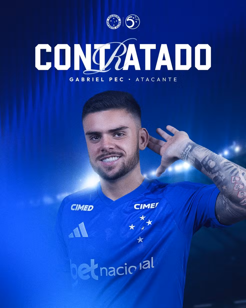 Cruzeiro anuncia contratação de Gabriel Pec, ex-Vasco e LA Galaxy