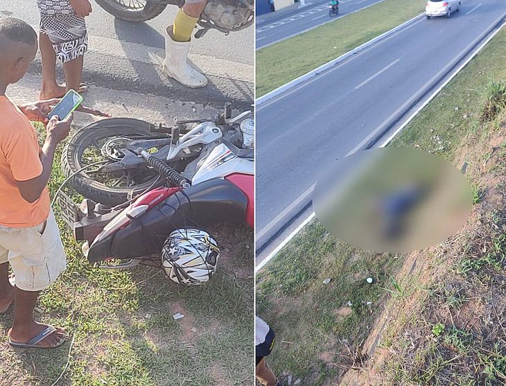 Motociclista se choca com poste e fica ferido 