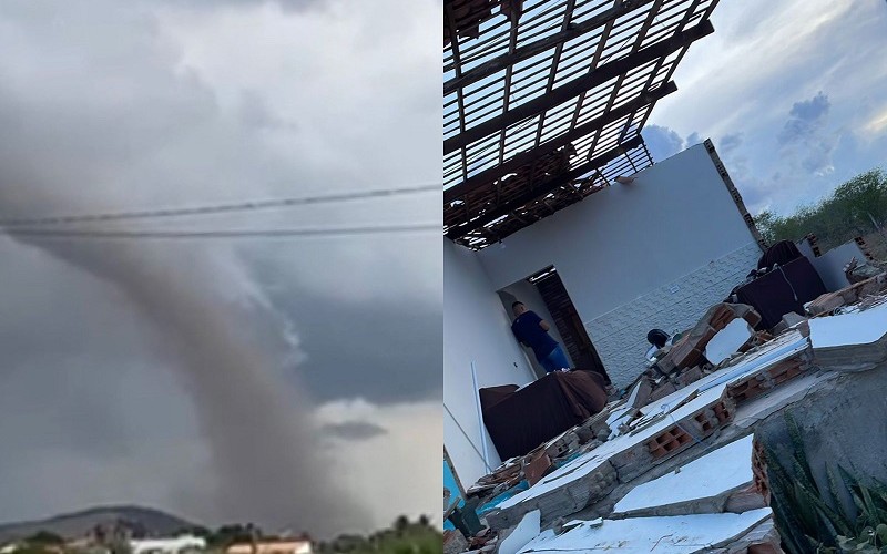 Fenômeno no Sertão de AL tem característica de tornado e redemoinho, diz especialista