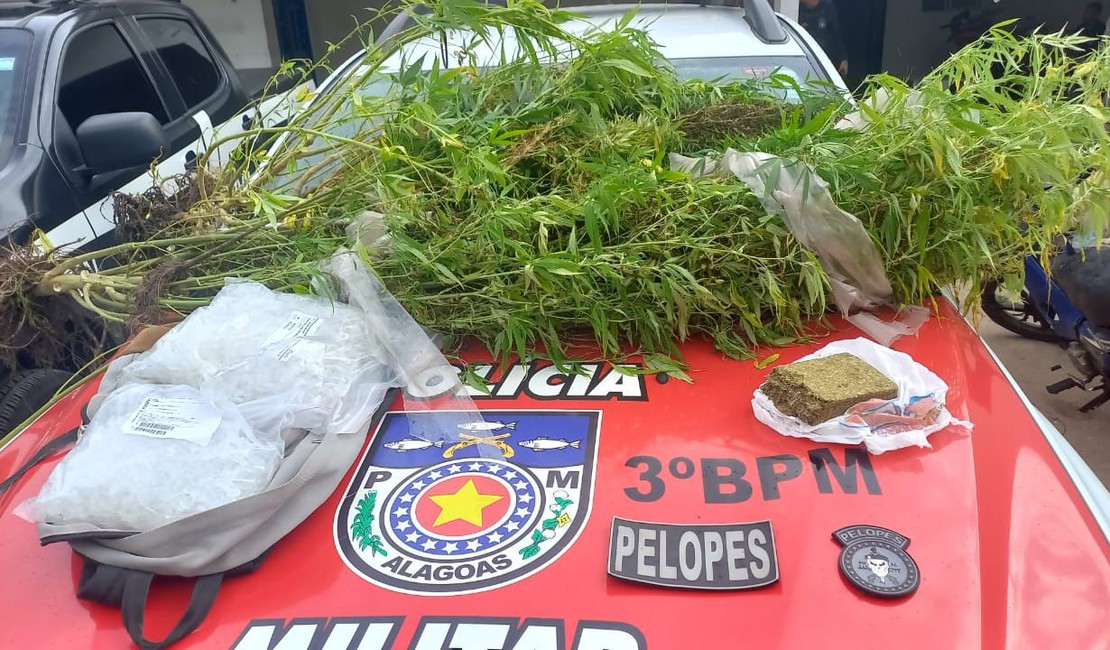 dupla é presa por tráfico e por plantar maconha em casa