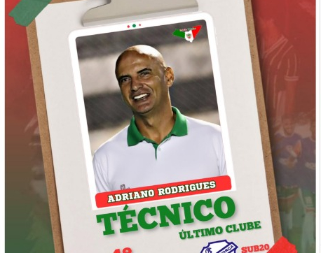 Adriano Rodrigues será o técnico do Tricolorido para a temporada 2026