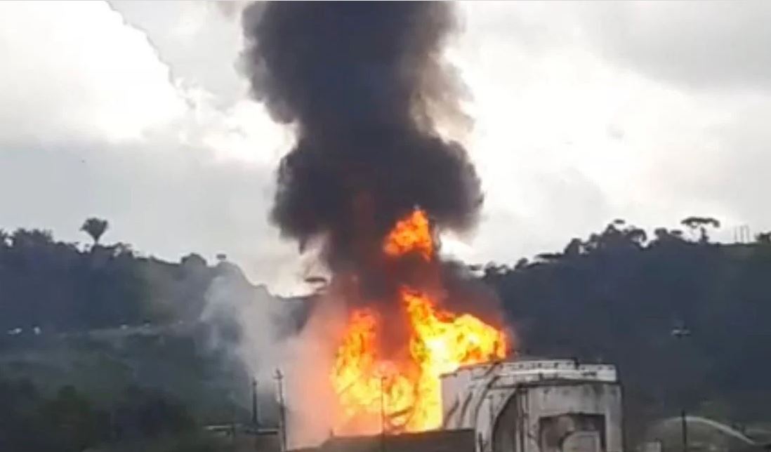 ncêndio na usina em São Miguel dos Campos - Foto: Cortesia