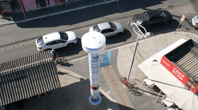 Equipamento foi colocado no Centro, em frente à Concatedral Nossa Senhora do Bom Conselho  Foto: Caio Fonseca