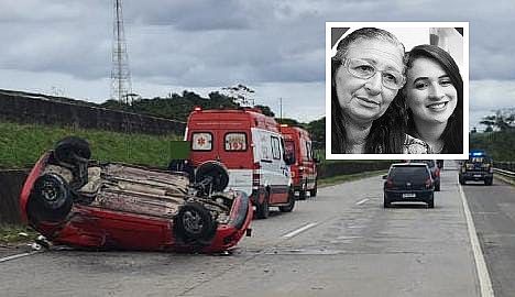 Alagoanas, mãe e filha morrem após carro capotar em rodovia de Pernambuco