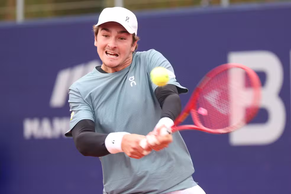João Fonseca nas oitavas do ATP 500 de Munique — Foto: Alexander Hassenstein/Getty Images