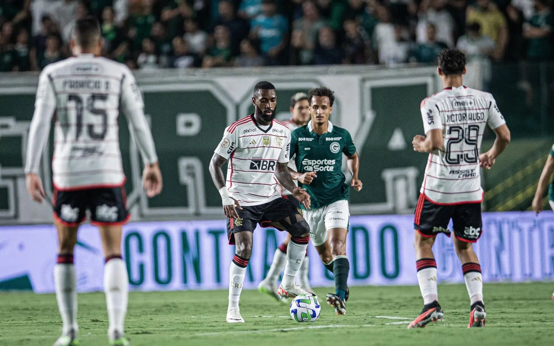 Goiás e Flamengo não saem do empate em jogo do Brasileirão - Foto: Isabela Azine/AGIF