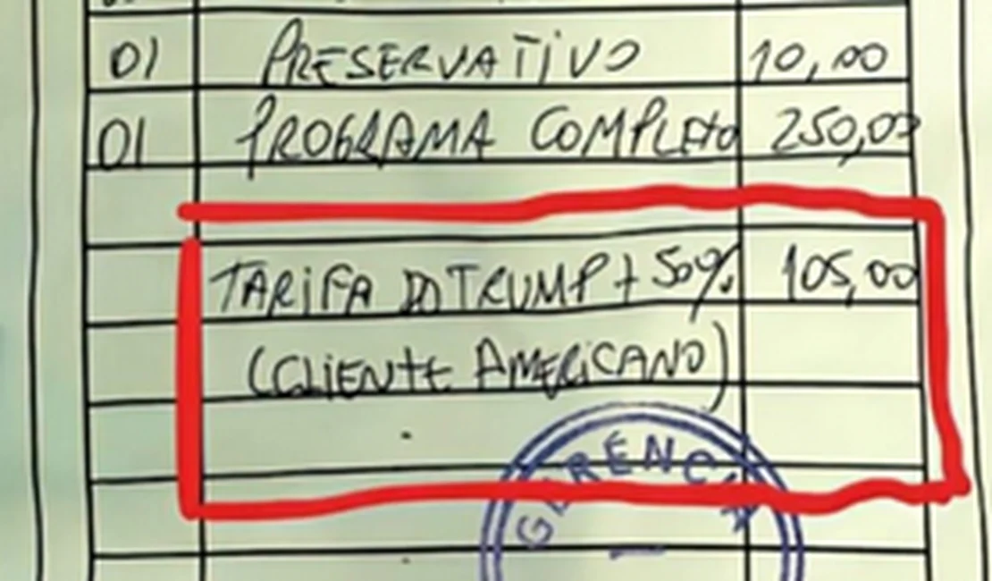 Prostíbulo no Ceará cobra taxa de 50% para cliente dos Estados Unidos: 'Tarifa do Trump'
