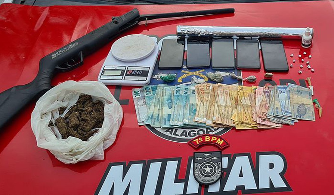 Polícia Militar apreende 14 armas de fogo e 9kg de drogas em uma semana