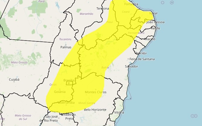 Meteorologia alerta para vendavais em quatro municípios do Sertão de Alagoas