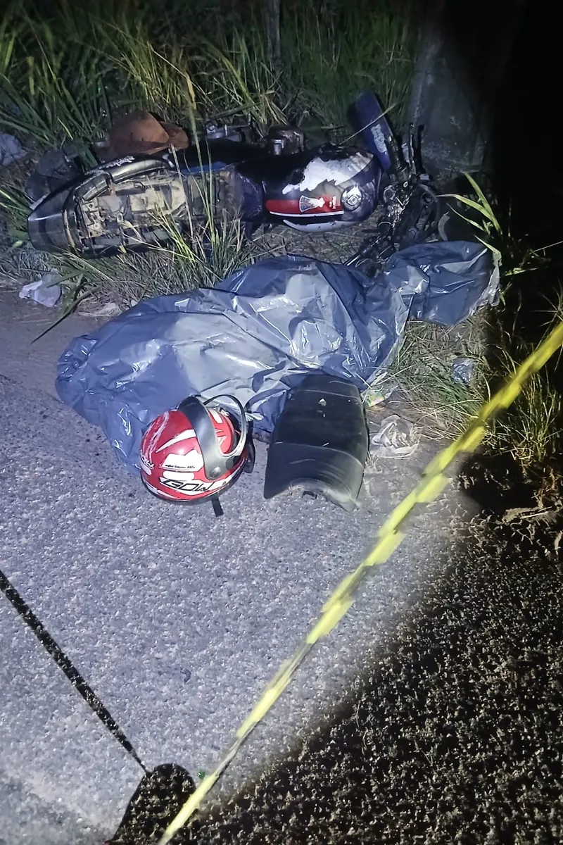 Homem morreu no local do acidente. Foto: Polícia Militar