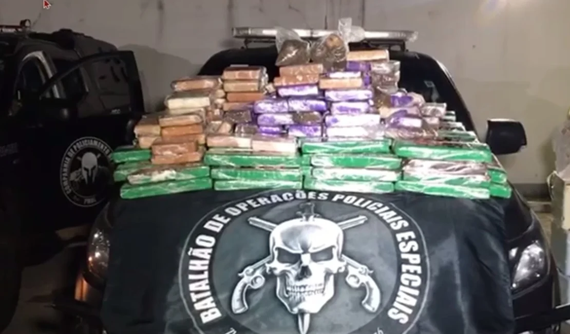 Bope apreende mais de 200 kg de maconha destinados a organização criminosa em Rio Largo