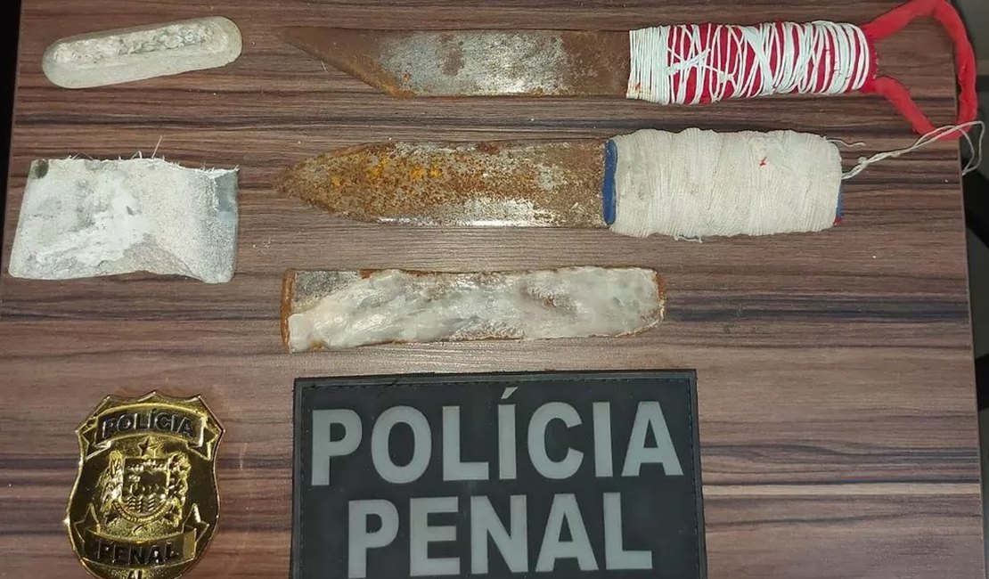 Armas artesanais são encontradas durante revista na penitenciária de segurança máxima de Alagoas