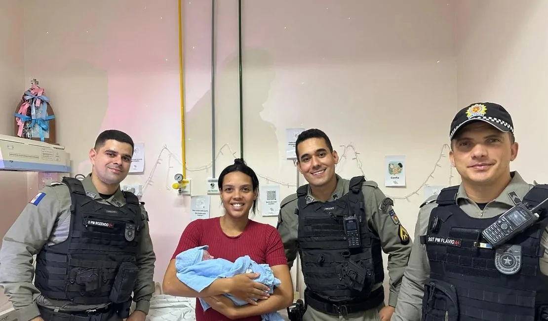 Guarnição do 3° BPM realiza parto de emergência às margens da AL-115, em Arapiraca