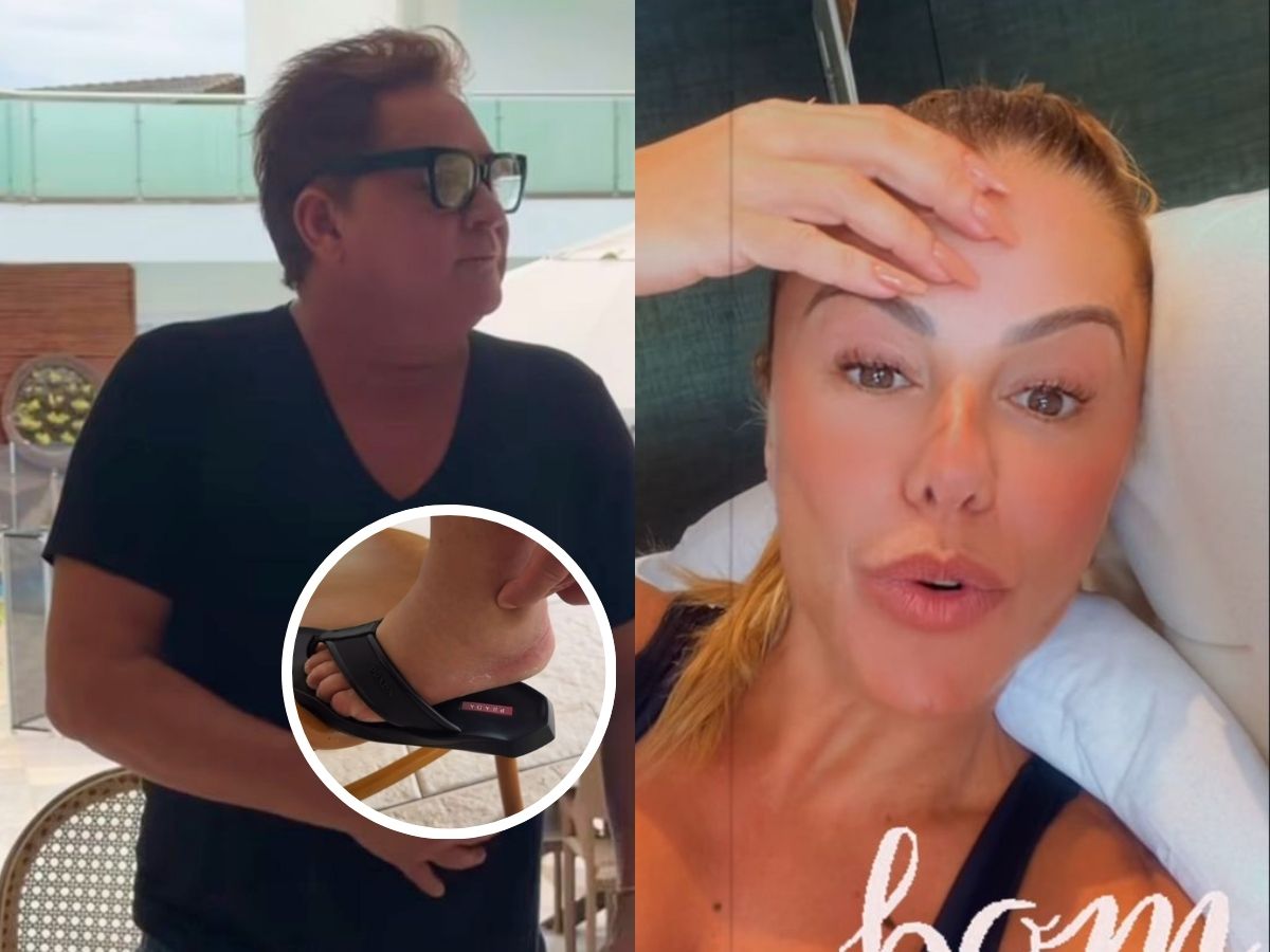 Leonardo culpa a cachaça por pé inchado e diverte Poliana com resposta sincerona