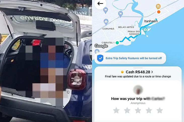 Garota pula de carro após motorista de app desviar rota e falar que a levaria para 'chorar em lugar mais bonito'