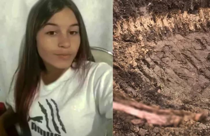 Polícia acredita que ossada encontrada seja de jovem de 17 anos que está desaparecida. Ela morava na casa com o pai — Foto: Arquivo pessoal e Rinaldo Rori/g1 Santos