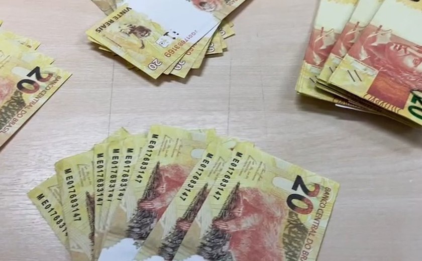 Cédulas falsas de R$ 20 foram apreendidas - Foto: Polícia Federal / Reprodução