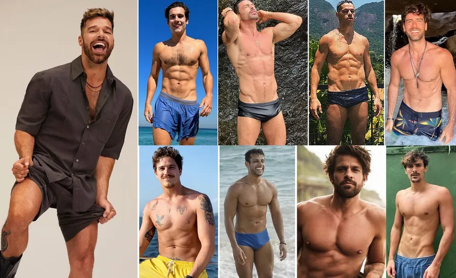 Êpa! Solteiro, Ricky Martin passa a seguir Nicolas Prattes, Marcos Pitombo e mais galãs brasileiros; veja!