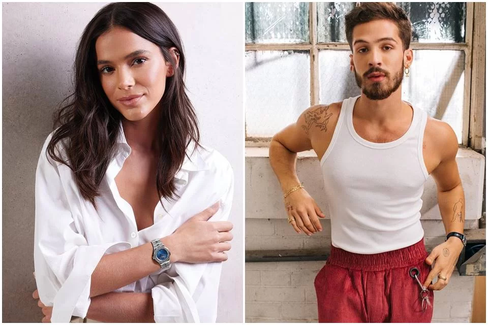 Bruna Marquezine e João Guilherme são vistos aos beijos em festa