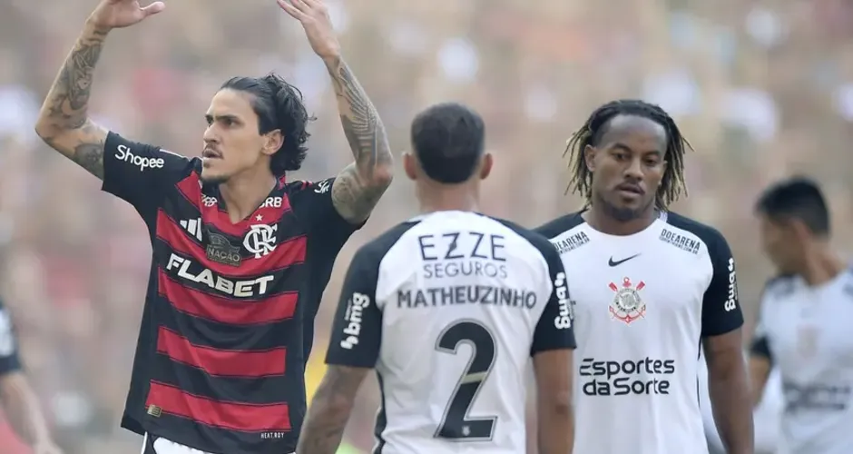 Pedro também fez o dele na vitória fácil do Flamengo sobre o Corinthians. Alexandre Loureiro/AGIF