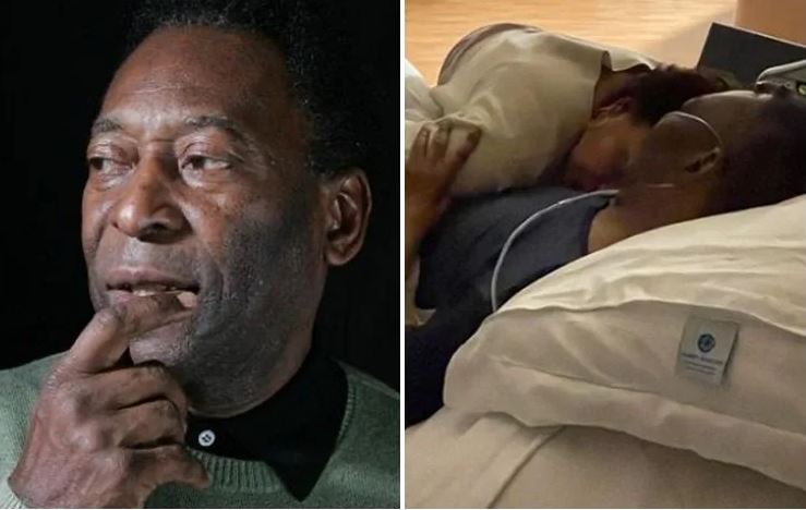 Filha de Pelé surge abraçada com o rei em hospital: “Seguimos aqui”