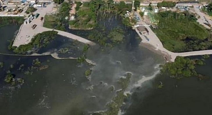 Veja imagens que mostram evolução da situação da lagoa até rompimento da mina 18