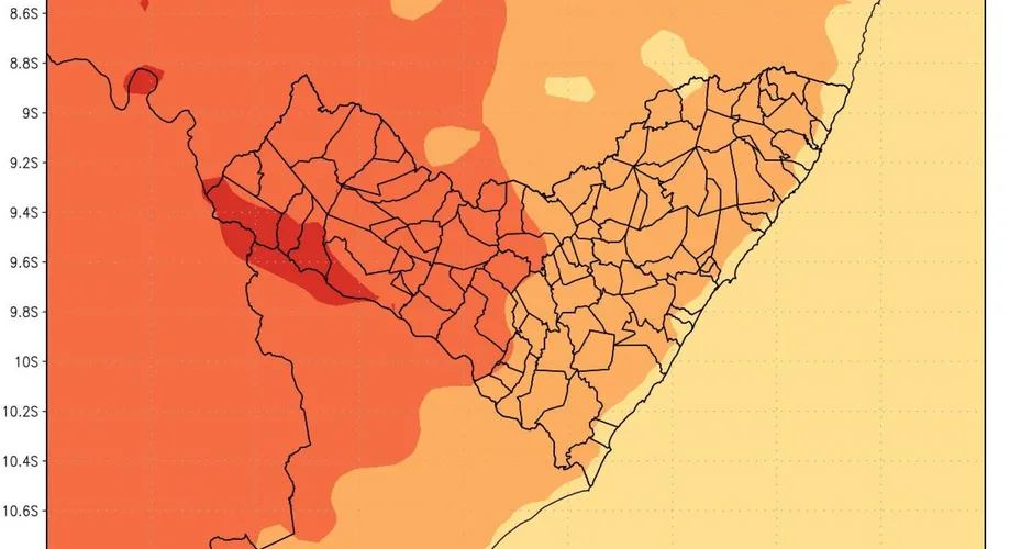 Verão em AL será marcado por temperaturas altas e chuvas abaixo da média histórica