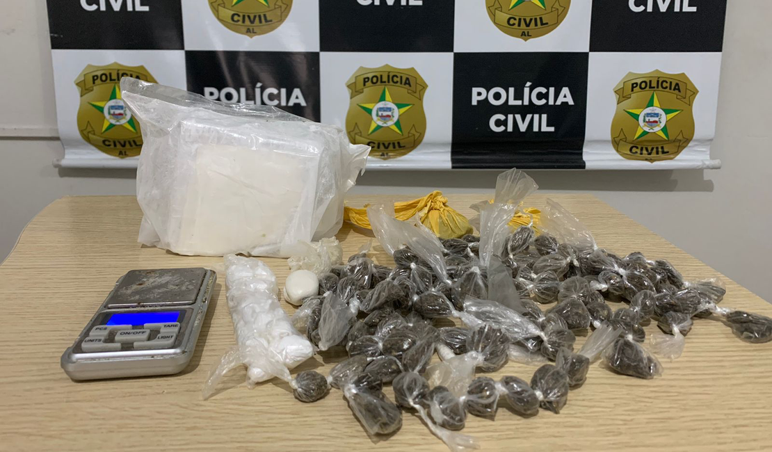 Adolescente de 15 anos é flagrado e detido com cocaína e maconha, em Alagoas