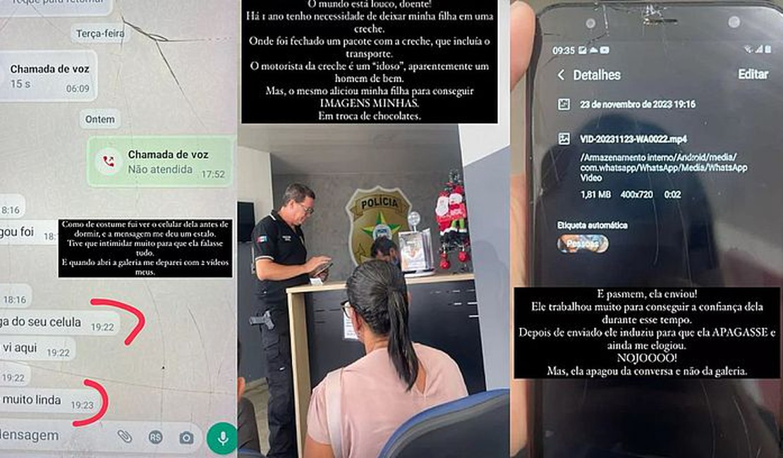 Motorista de van escolar de Maceió é denunciado por assediar criança e pedir fotos da mãe nua