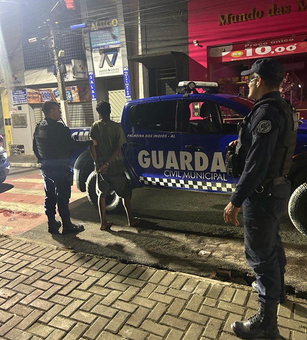 Após mandado de prisão, “Neguinho” é capturado pelo GCM no Centro de Palmeira dos Índios