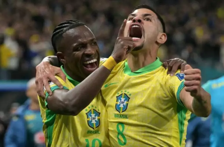 Com gol de Vini Jr, Brasil vence o Paraguai por 1 a 0 e garante vaga na Copa 2026