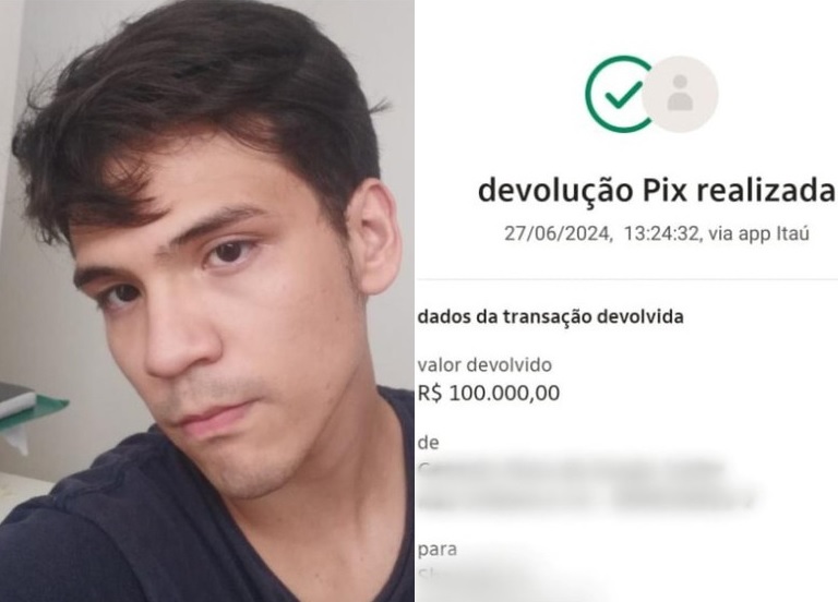 Pix por engano: estudante é surpreendido com R$ 100 mil na conta e toma decisão