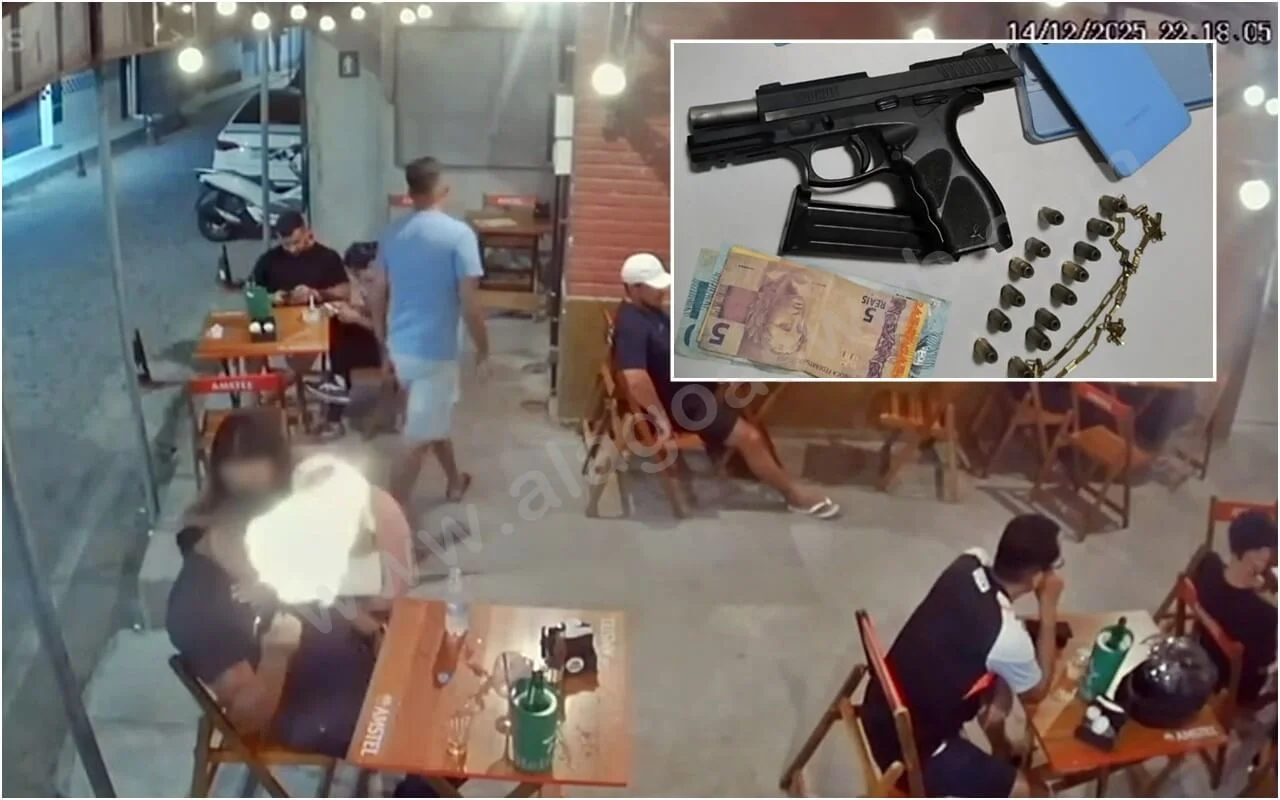 8º BPM prende policial penal que atirou dentro de bar embriagado em Rio Largo