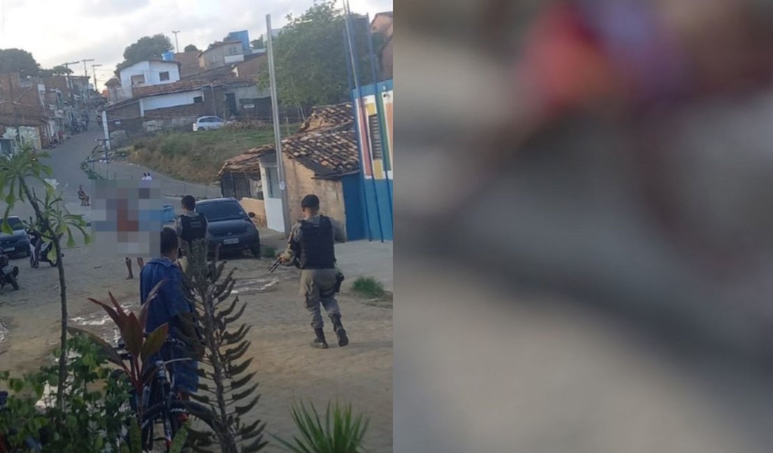 Polícia fez rondas e encontrou o suspeito ainda com a bebida em mãos; ele foi detido e levado até a Central de Flagrantes - Foto: Reprodução / Vídeo