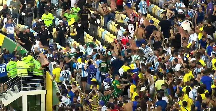 Briga no Maracanã: código da Fifa aponta CBF responsável, e punições como multa e pontos perdidos