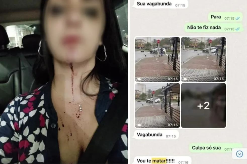 Vítima era chamada de vagabunda e ameaçada de morte por ex-marido — Foto: Reprodução