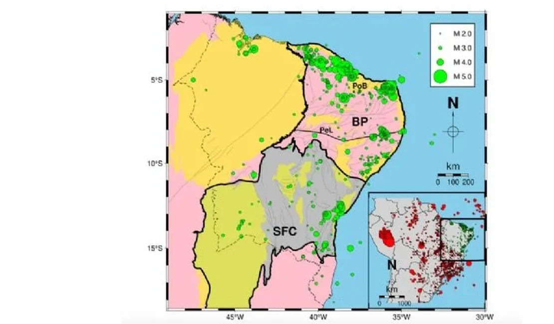 Estudo afirma que Nordeste tem risco de ter terremotos