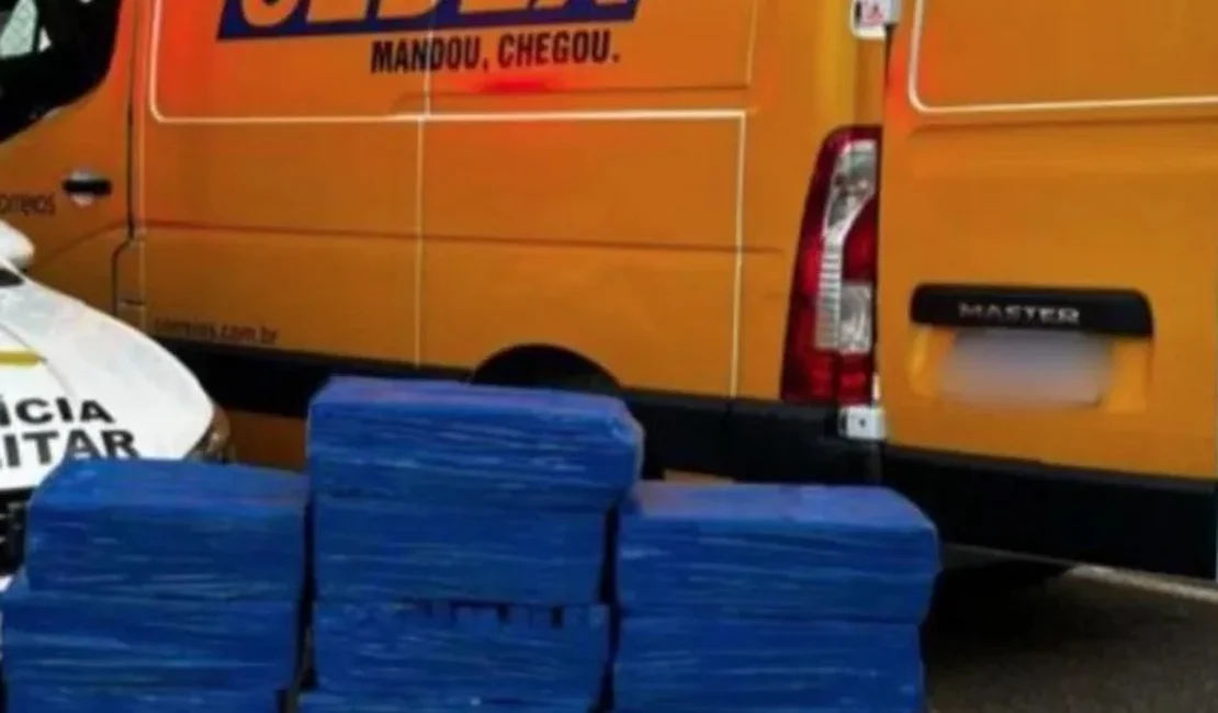 Homem é preso ao ser flagrado transportando 800kg de maconha em veículo dos Correios