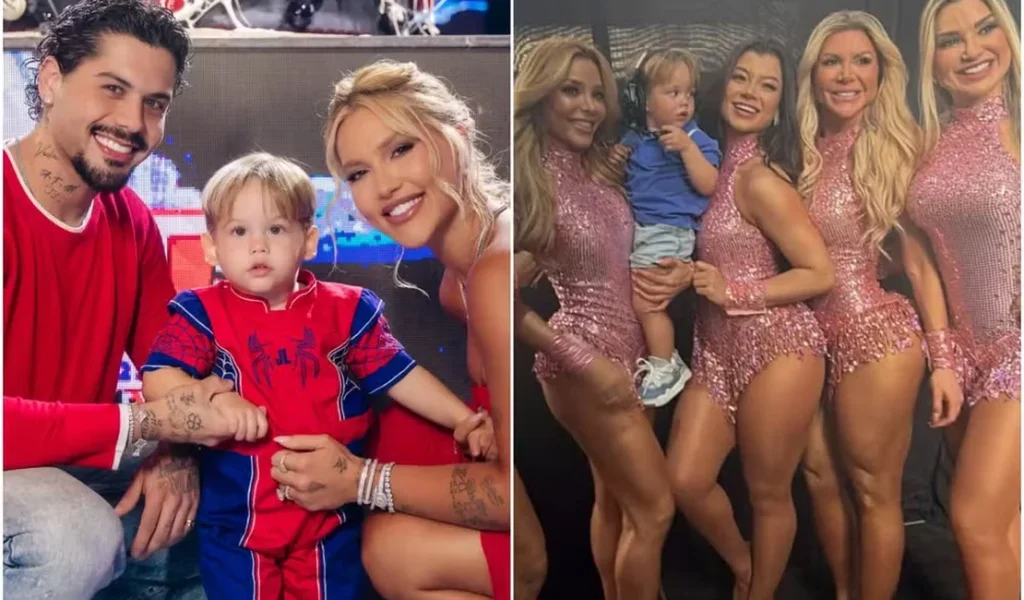 Virginia reage ao ver filho cercado por bailarinas de Leonardo