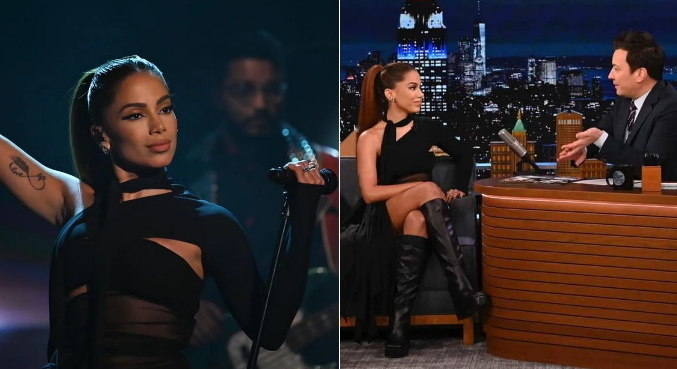 Anitta canta no 'The Tonight Show' e dispara: 'Não choro por homens'